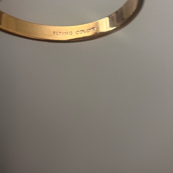 Kate Spade “Flying Colors” Striped Colorful and Gold Bangle Bracelet - Picture 2 of 3